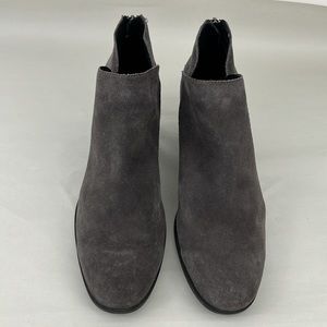 Born Womens Aare Ankle Boots Booties Gray Suede Block Heel Size 11M